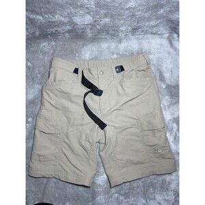 The North Face Cargo Shorts Men's Size Medium Beige Tan Hiking with Belt